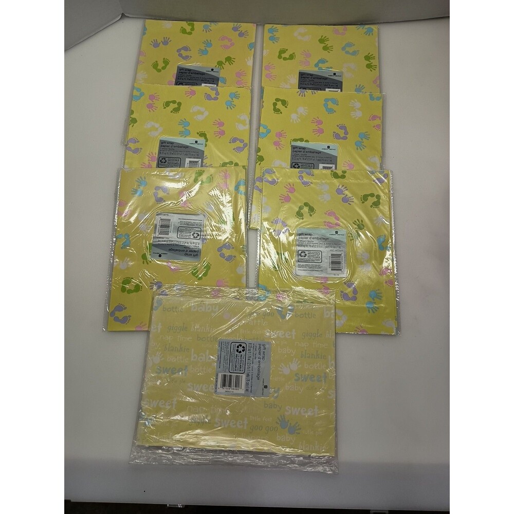 Wrapping Paper Sheets American Greetings  8.33 sq feet each Lot Of 7